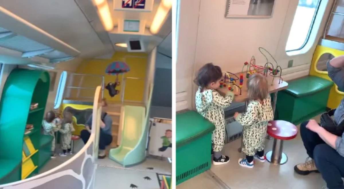 De droomtrein voor iedere ouder: Een wagon met speelruimte voor de kinderen!